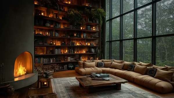 Bright peaceful living room with natural light and a calm home atmosphere